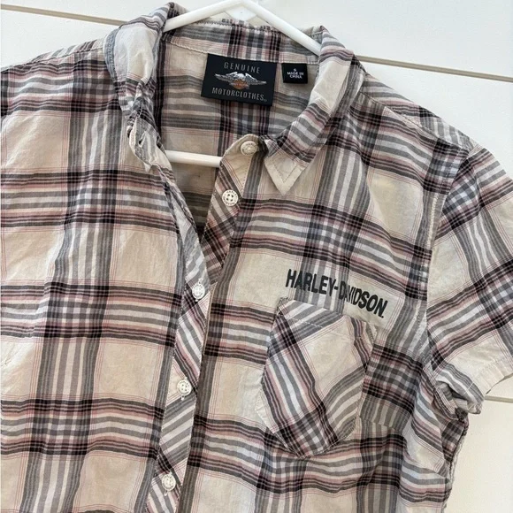Harley-Davidson Plaid Button Down Shirt - Picture 3 of 6